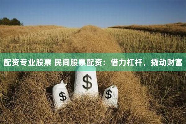 配资专业股票 民间股票配资：借力杠杆，撬动财富