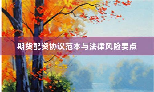 期货配资协议范本与法律风险要点